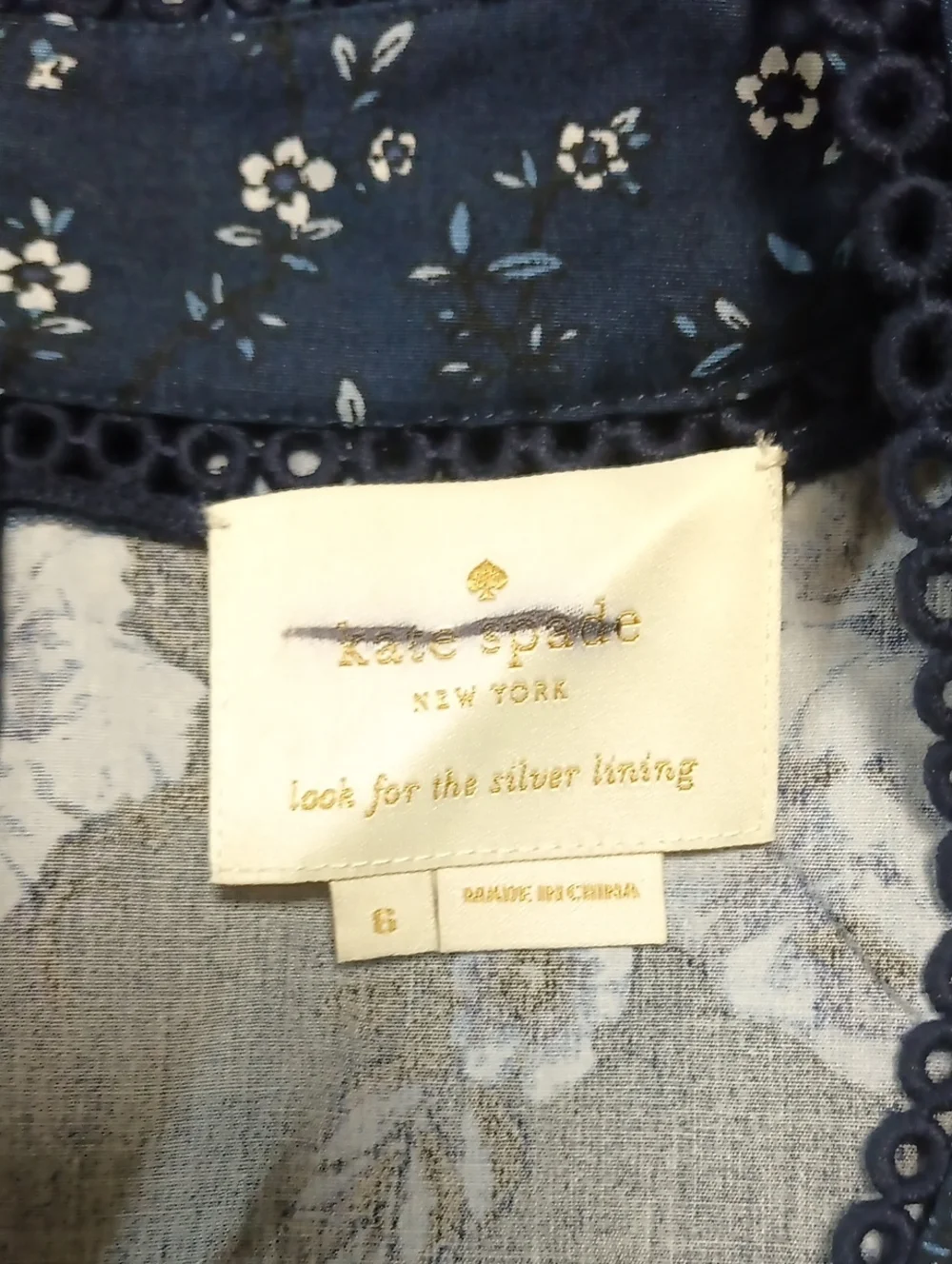 kate spade Navy Floral Sleeveless Fit-and-Flare Prairie Dress